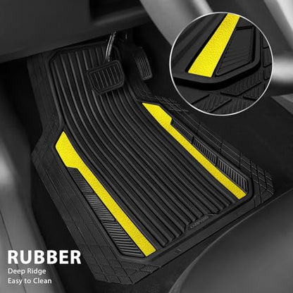 Yellow Car Mats Metallic