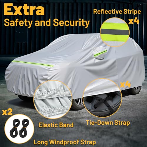 Car Cover Waterproof All Weather Windproof for SUV up to 181 Inches