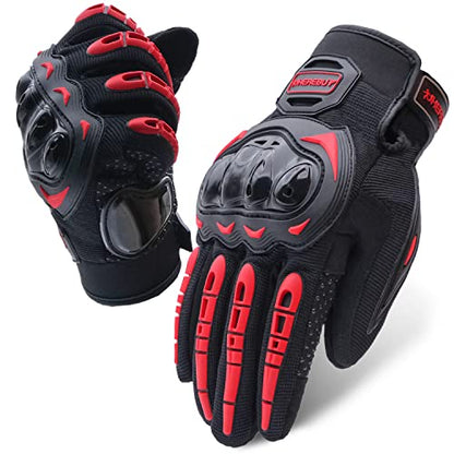 Motorcycle Gloves Touch Screen Full Finger Riding Gloves Knuckle Protection for Men and Women for Dirt Riding