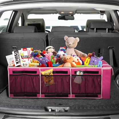 Collapsible Trunk Organizer with Insulated Leakproof Cooler Bag