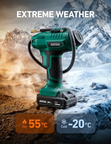 Cordless Tire Inflator Portable Air Compressor 160PSI 12VDC Battery
