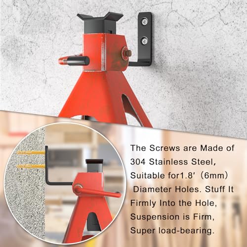 6 Pack Jack Stands Wall Mount Organizer (6 Count)