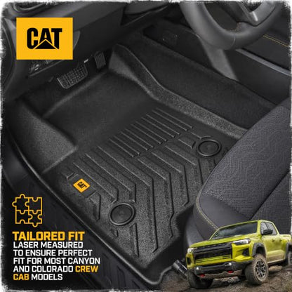 JustFit™ 3D Custom Fit Floor Mats for Chevy Colorado GMC Canyon 2023 2024 2025 2026 Crew Cab