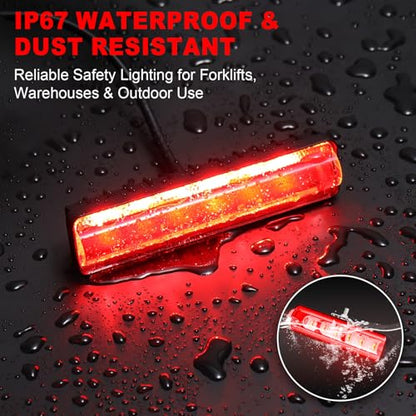 LED Forklift Safety Light Red for AGV Automated Guided Vehicle (2 Count)