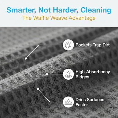 Waffle Weave Microfiber Towel (6 Count)