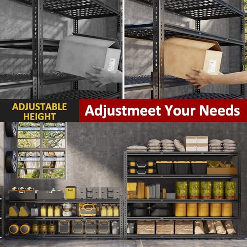 60" W Garage Shelving 5 Tier Heavy Duty Storage Shelves 3030LBS