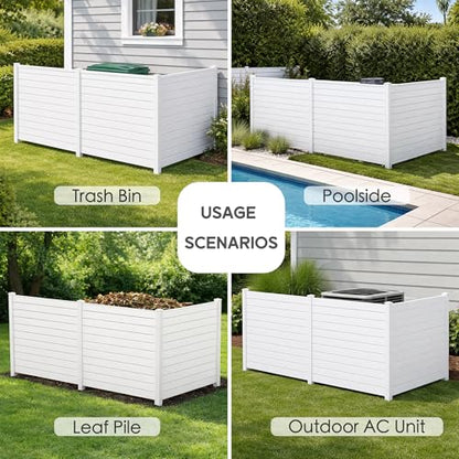50" W x 48" H Outdoor Privacy Screen with Aluminum Posts (48.96 Sq Ft)