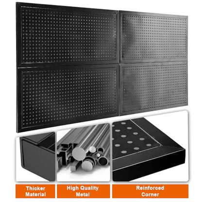 48x24 Inch Metal Pegboard Wall Organizer (40 Count)