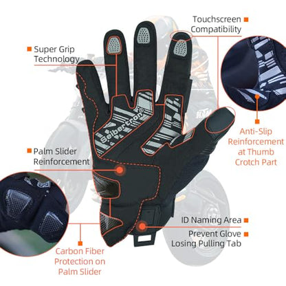 SPS 4 Winter Unisex Touchscreen Road Racing Motorcycle MTB Sports Gloves Also fit BMX MX ATV Mountain Bike Bicycle Cycling Off
