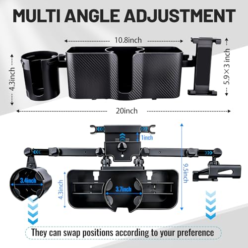 Car Back Seat Organizer with 2 Cup Holders & Tablet Holder