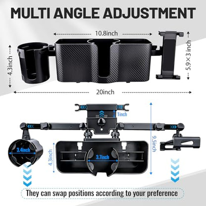Car Back Seat Organizer with 2 Cup Holders & Tablet Holder