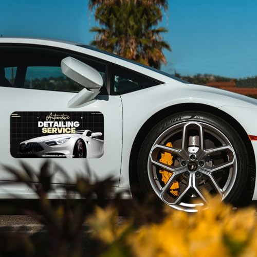 Custom Car Magnet for Business 2 Pack (2 Count)