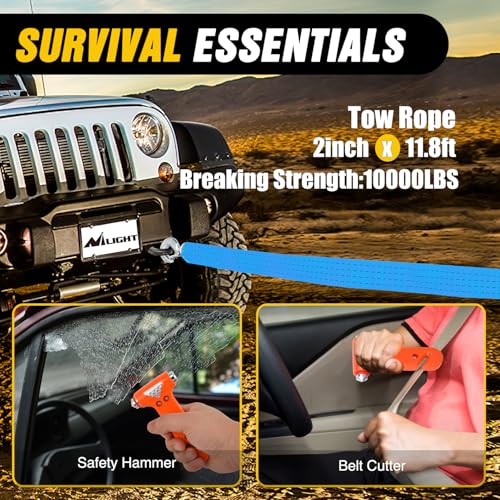 Car Roadside Emergency Kit with Jumper Cables Air Compressor