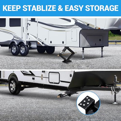 4PCS 24" 7500lb Car Scissor Jack with Crank Handle (4 Count)