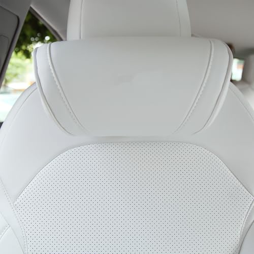 Memory Foam Car Neck Pillow Seat Headrest for Tesla White