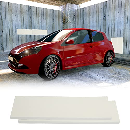 400x120x15mm 2pcs Car Garage Wall Guard Door Bumper Protector Anti Collision Waterproof White