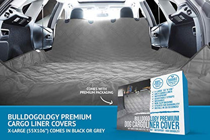 Bulldogology SUV Cargo Liner for Dogs 55"x106" Heavy Duty Pet Trunk Cargo Cover