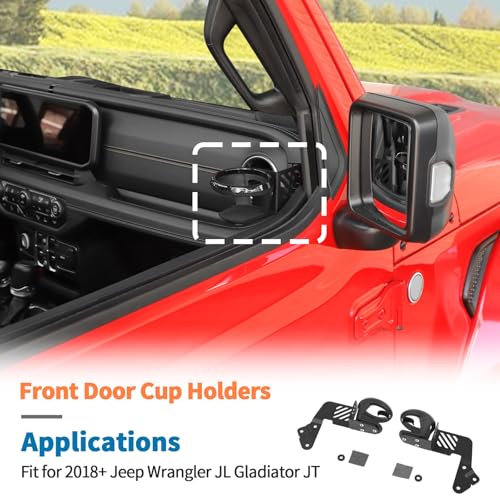 2pcs Front Door Cup Holders for 2018 (2 Count)