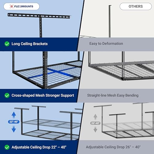 3x6 Overhead Garage Storage Adjustable Ceiling Rack