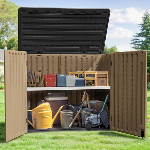 Horizontal Shed with Padlock Latch