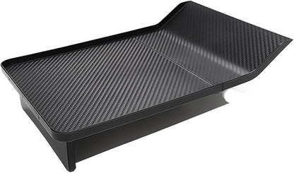 GGCLIMAX Dining Tray Compatible with Tesla Model 3/Y 2021-2023 Center Console Food Drink Table With Anti Slip Silicone Mat Foldable ABS Storage Organizer Car Essentials(ABS)