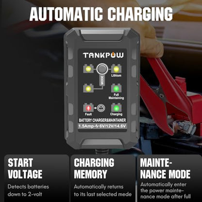 6V 12V 1.5A Automatic Battery Charger