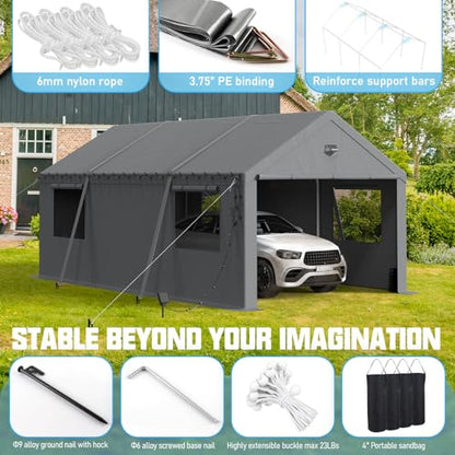 12x20 Heavy Duty Carport Canopy