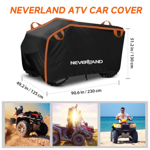 ATV Cover 420D Heavy Duty Waterproof 4 Wheeler Cover for Honda