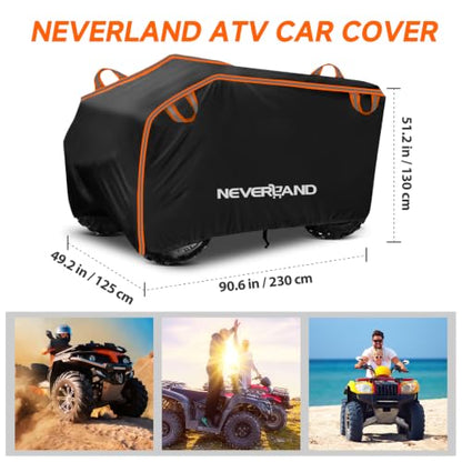 ATV Cover 420D Heavy Duty Waterproof 4 Wheeler Cover for Honda
