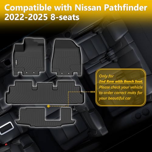 Floor Mats for Nissan Pathfinder 8 Passenger 2022