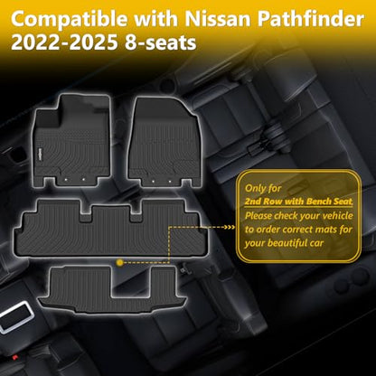 Floor Mats for Nissan Pathfinder 8 Passenger 2022