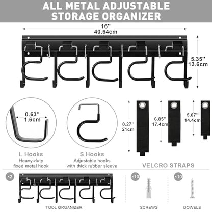 Metal Garage Tool Organizer Wall Mount (10 Count)