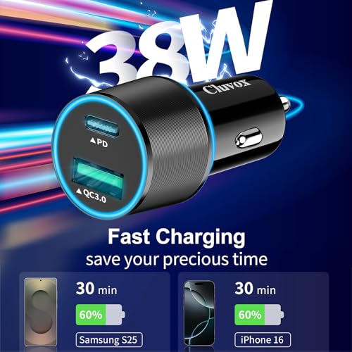 5 Pack 38W USB C Car Charger (5 Count)