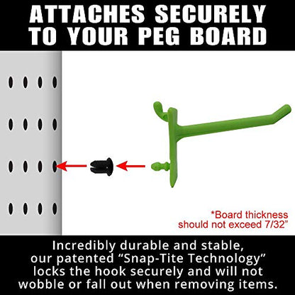 PegPro® 2" Hooks Kit for Standard “Wood Fiber” pegboard (24 Count)