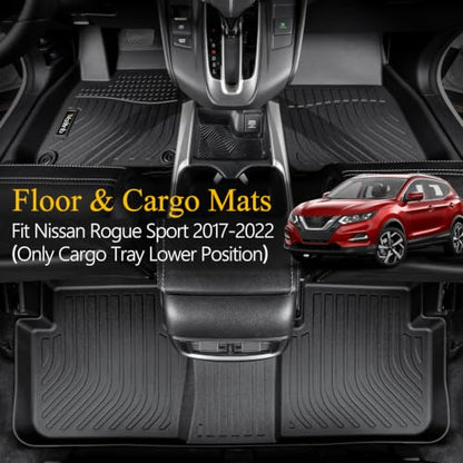 Floor Mats & Cargo Mats Set Fit Nissan Rogue Sport 2017
