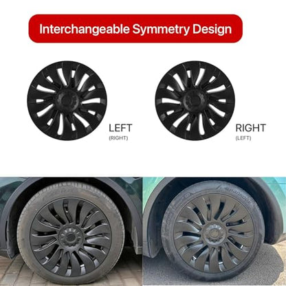 Wheel Cover Fits for Tesla Model Y 19 Inch Gemini 2020 (4 Count)