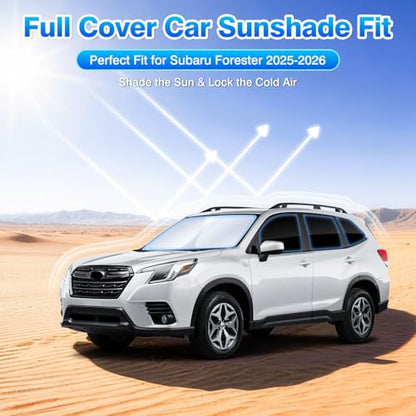 Windshield Sun Shade for Subaru Forester 2025 (8 Count)