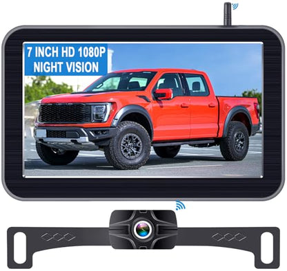 HD 1080P 7 Inch Wireless Backup Camera for Truck