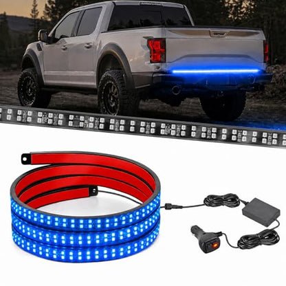 48 Inch 288 LED Tailgate Strobe Light Strip Blue