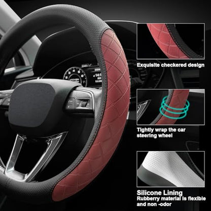 Nappa Leather Steering Wheel Cover