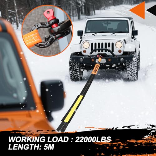 Tow Strap Heavy Duty with Hooks (2 Count)