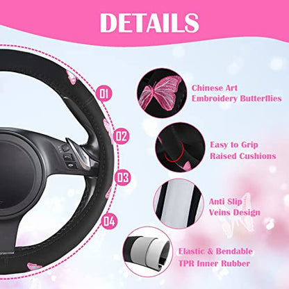 Universal Cloth Butterfly Car Seat Covers Full Set