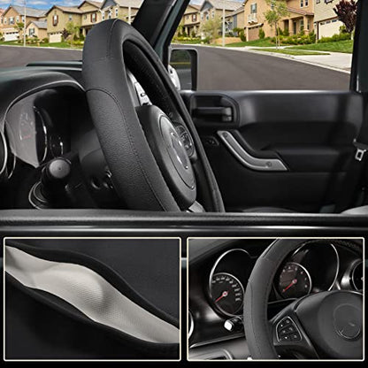 Car Steering Wheel Cover for F150 Tundra Range Rover 15.5"