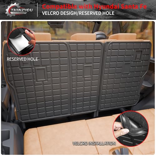 2nd Row Kick Mats for 2024 2025 2026 Hyundai Santa Fe 6&7 Seats