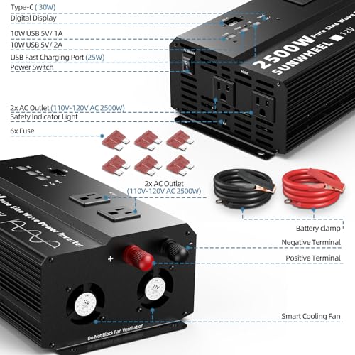 2500W Pure Sine Wave Inverter