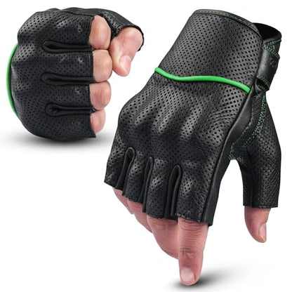 Motorcycle Gloves Men's Leather Motorbike Gloves Touchscreen Function