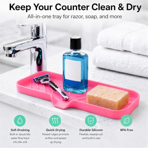 Silicone Soap Dish with Drain Spout