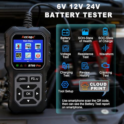 BT60 PRO Car Battery Tester 6V