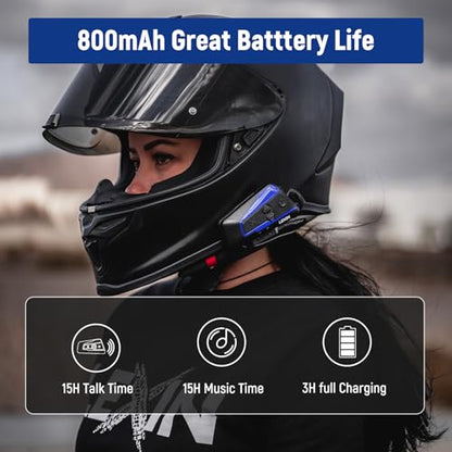 B4FM Motorcycle Bluetooth Headset (2 Count)