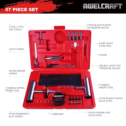 57 Piece Heavy Duty Tire Repair Kit